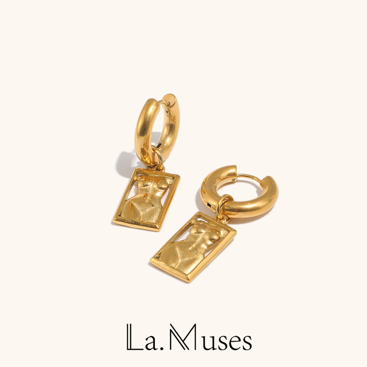 Body Jewelry La - La.Muses Body Art Rettangolo Orecchini da