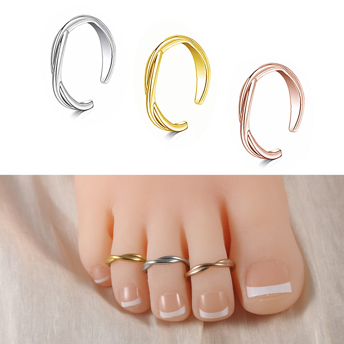 Body Jewelry Rings - 1 pezzo/3 pezzi semplice anello per