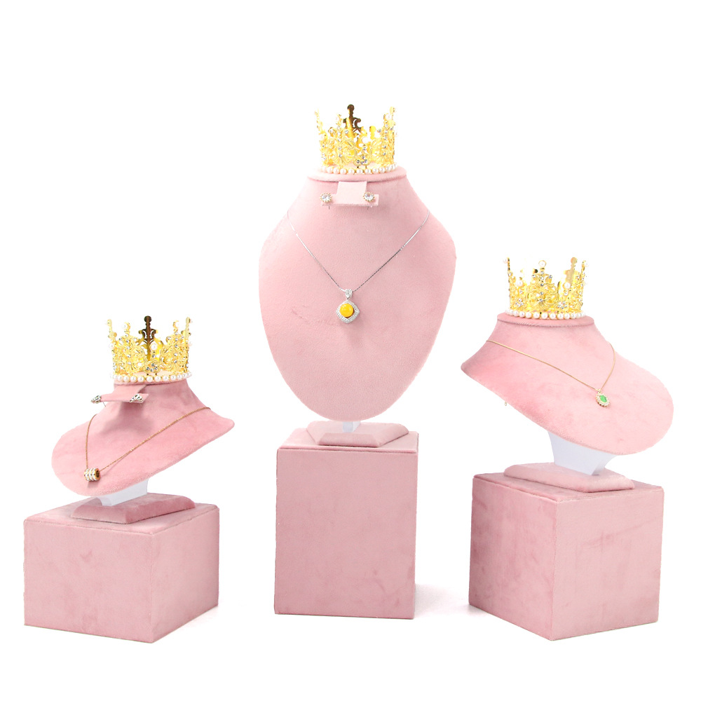 Body Jewelry Holder - Espositore per Gioielli in Velluto Rosa,