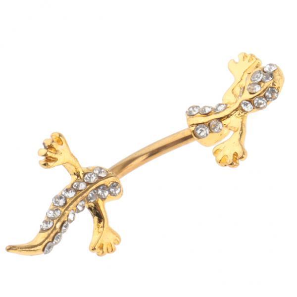 Body Jewelry La - 3x Anello Elegante Placcato in Cristallo