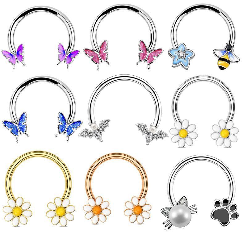 Body Jewelry La - Anello al naso in acciaio inossidabile