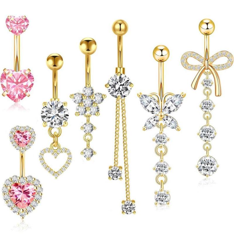 Body Jewelry La - [LA] 1 Pezzo Anello da Ombelico