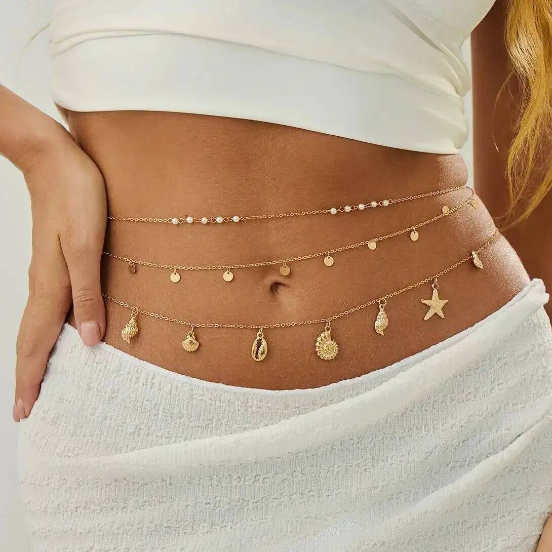 Body Chain Jewelry - IngeSight.Z 3 Pz/set Boho Stella Marina