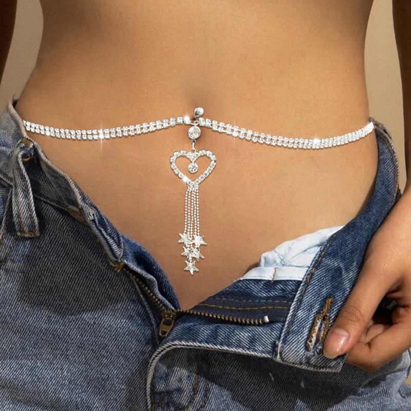 Body Jewelry Rings - GLAMing Boho Heart Dangle Strass Piercing