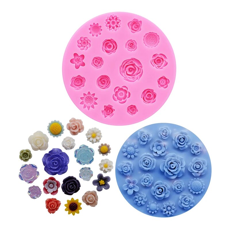 Body Jewelry Display Case - Fiori Stampo in silicone Fiore Custodia
