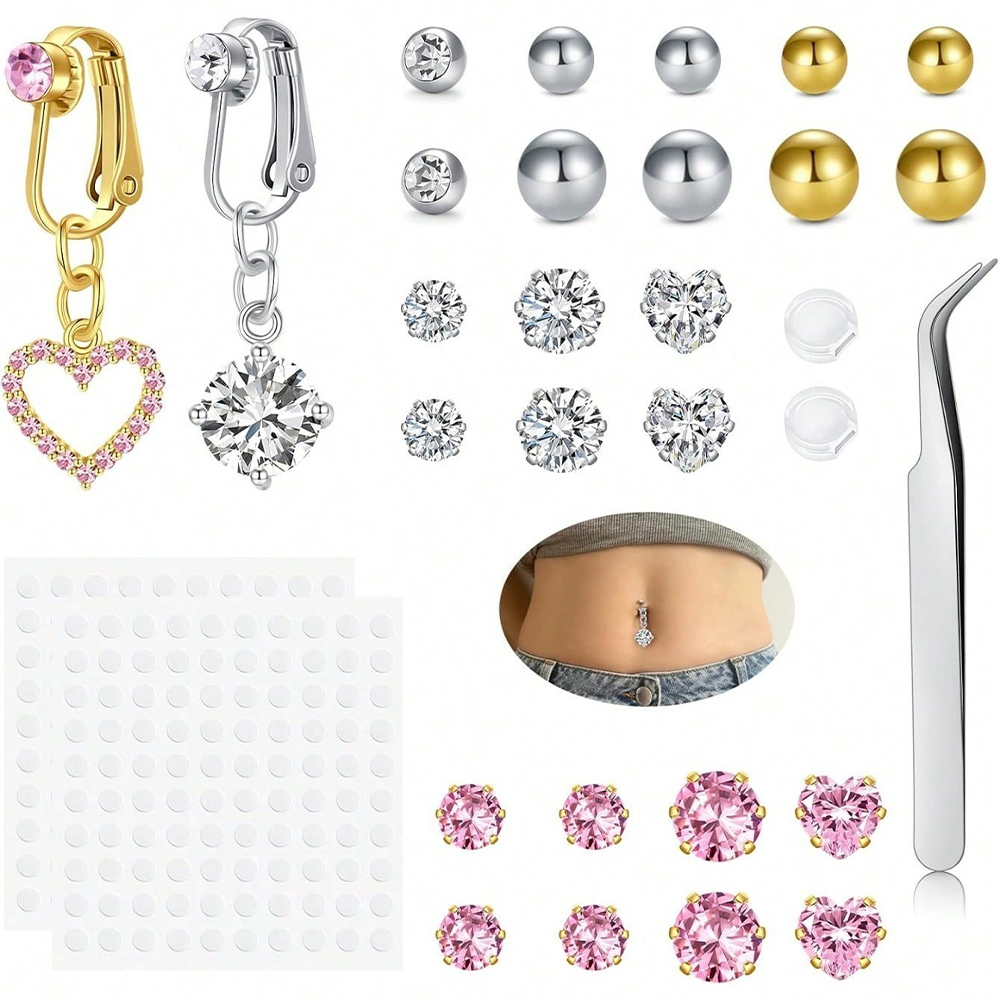 Body Jewelry Rings - Piercing Finto per Ombelico Dorato con