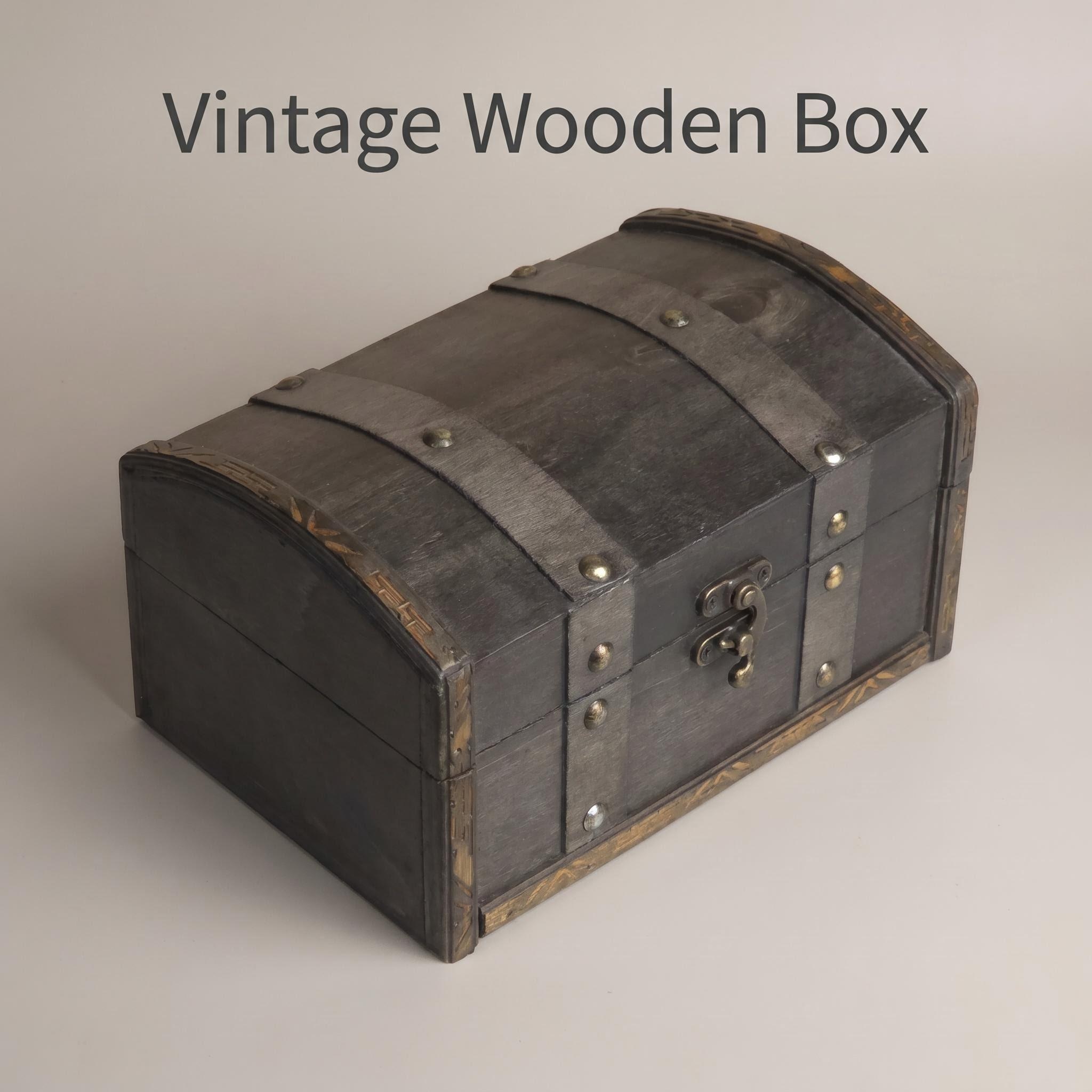 Body Jewelry Display Case - Scatola Vintage in Legno con Chiusura