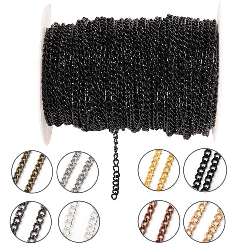 Body Jewelry Usa - Catena Piatta Ovale in Metallo da