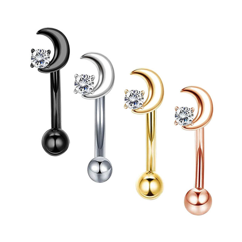 Rook Curved Barbell - Orecchini Rook Daith in acciaio inossidabile