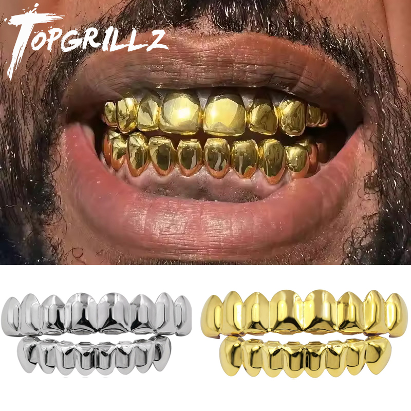 Body Jewelry Real Gold - TOPGRILLZ Set di griglie superiori e
