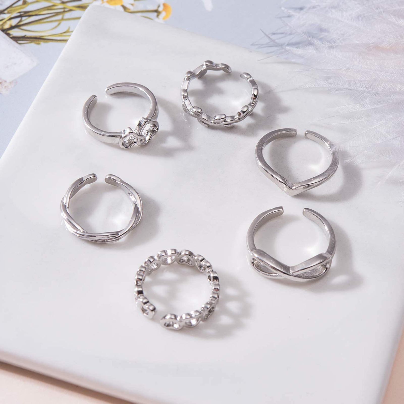 Body Jewelry Rings - Set di 12 Anelli per Piedi