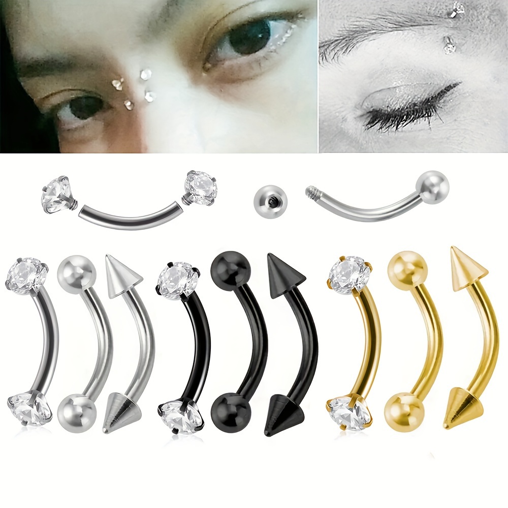 3pcs 16G orecchini torre accia - Rook Curved Barbell recensione e prezzo