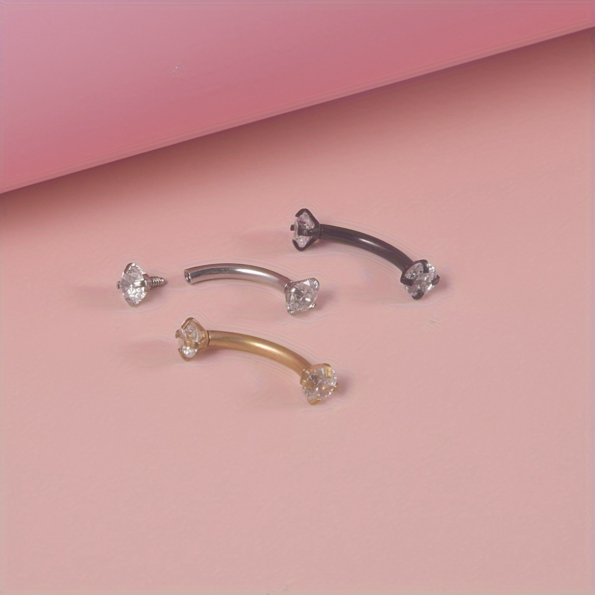 3pcs 16G orecchini torre accia - Rook Curved Barbell recensione e prezzo