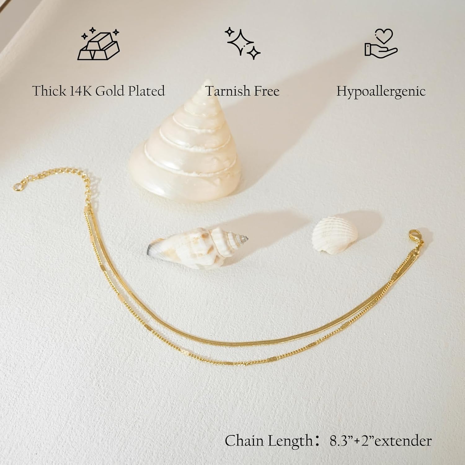 Braccialetti alla caviglia per - Body Jewelry Real Gold recensione e prezzo