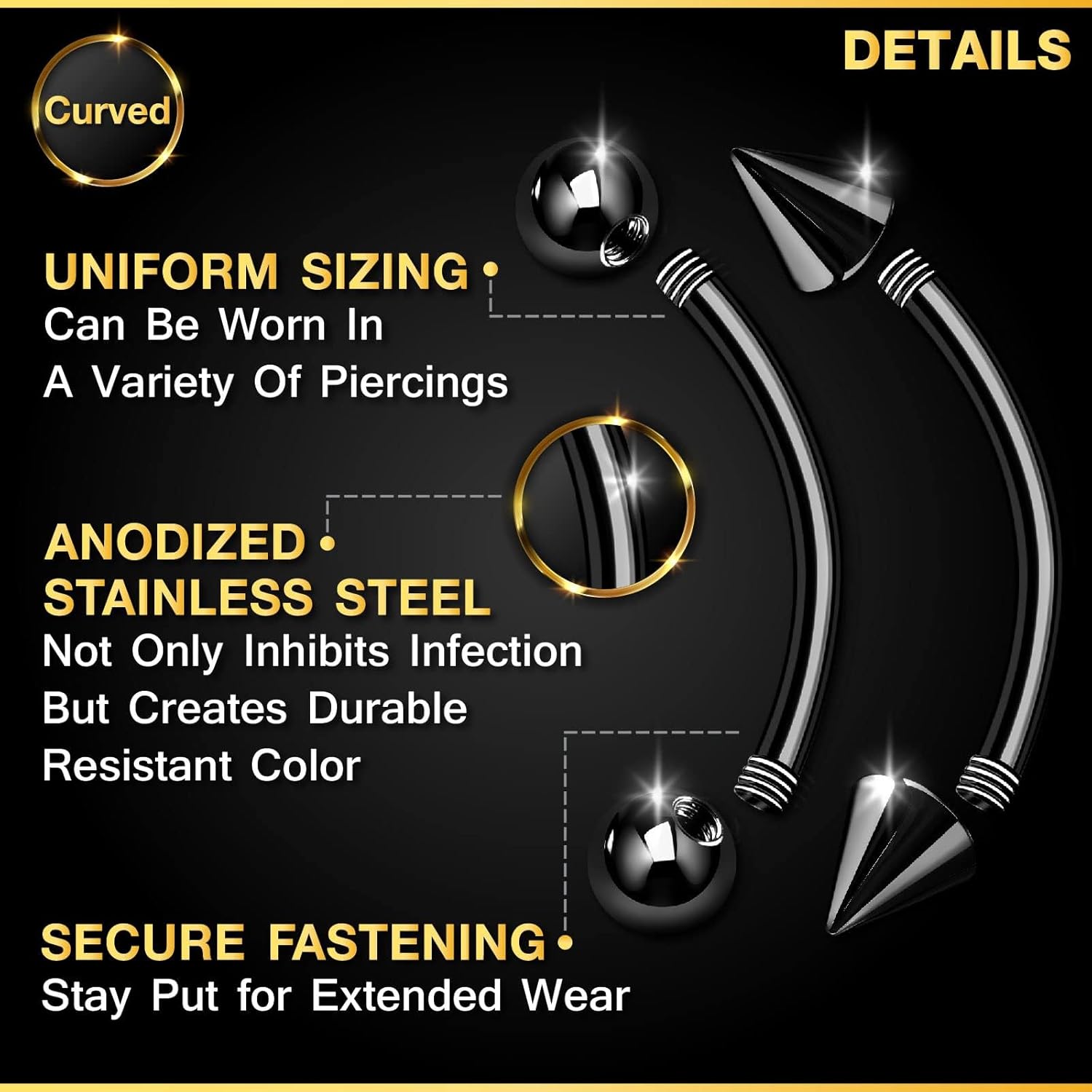 Set da 32 pz. in Acciaio Chiru - Rook Curved Barbell recensione e prezzo