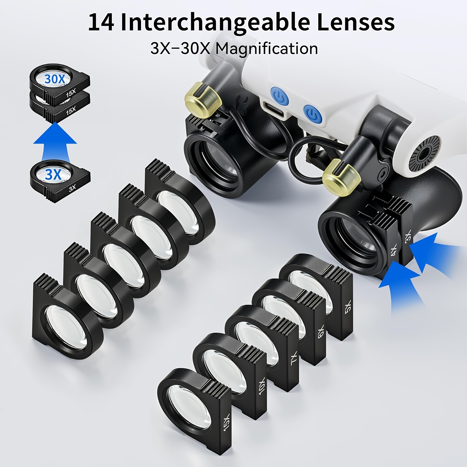 Occhiali ingrandenti a LED da  - Body Jewelry Display Case recensione e prezzo