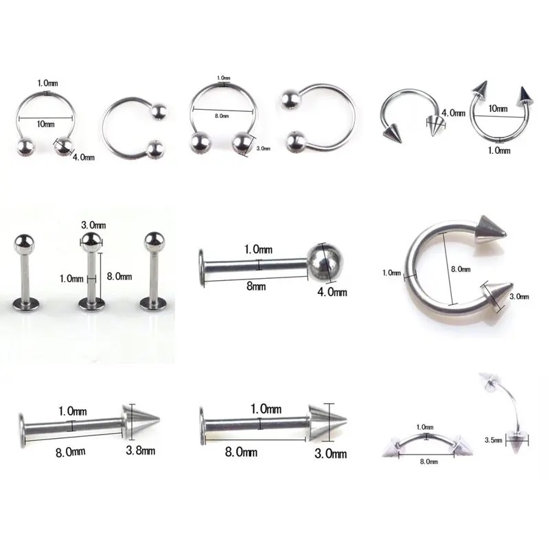 45/80/110 pezzi stili misti in - Body Jewelry Display Case recensione e prezzo