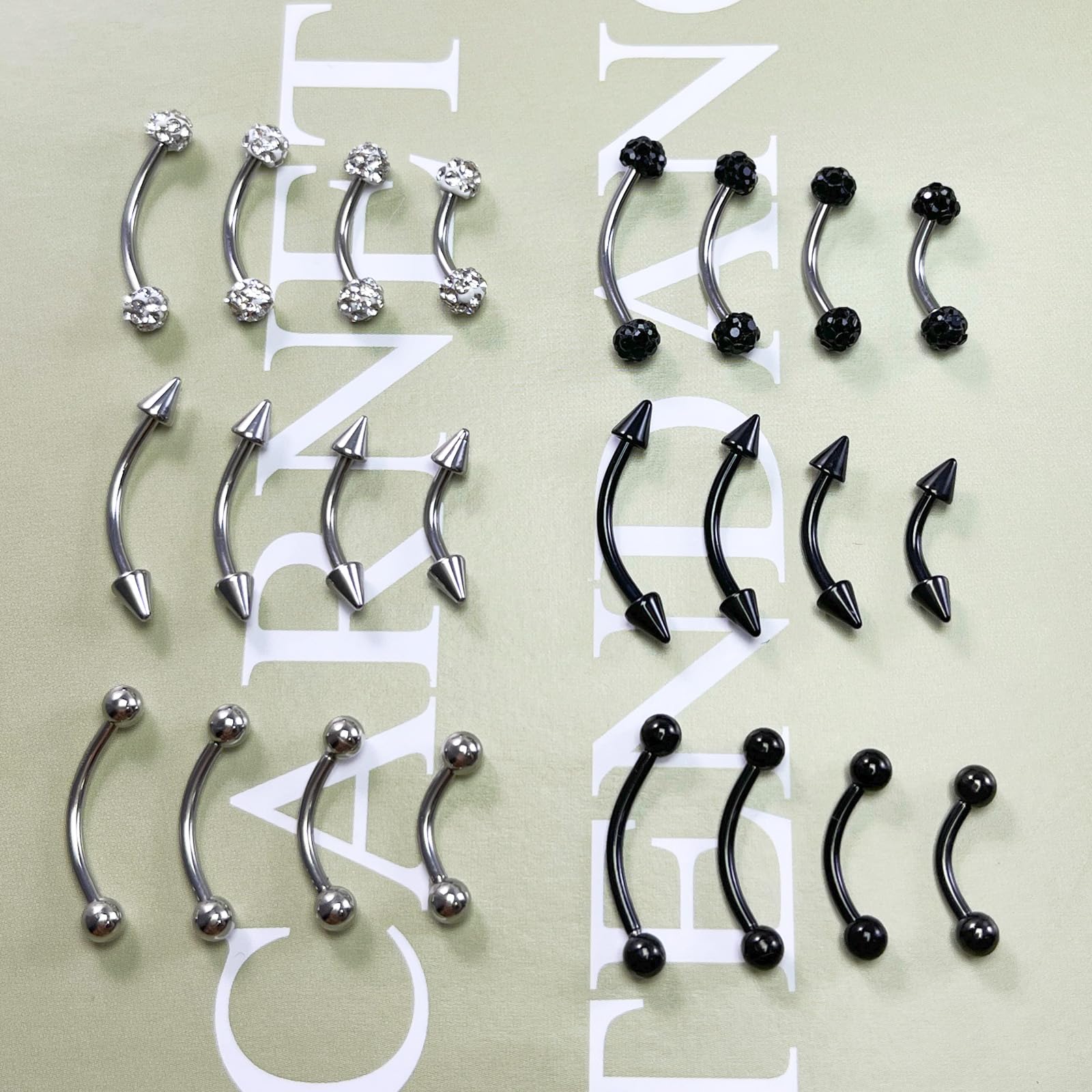 24pcs 16G sopracciglia anello  - Rook Curved Barbell recensione e prezzo