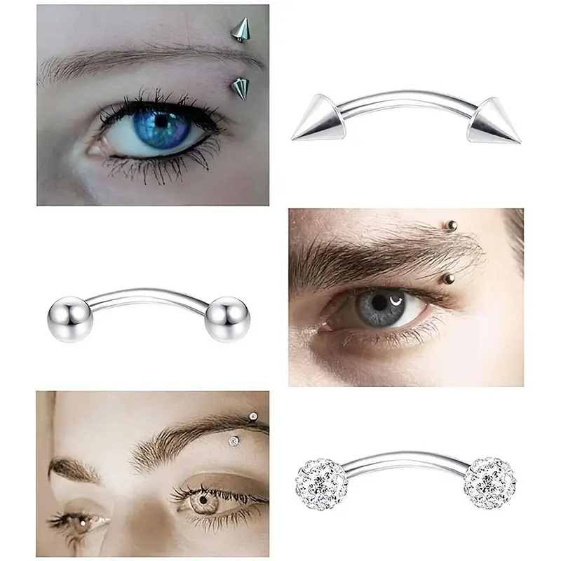 8PCS / Set 16G anelli sopracci - Rook Curved Barbell recensione e prezzo
