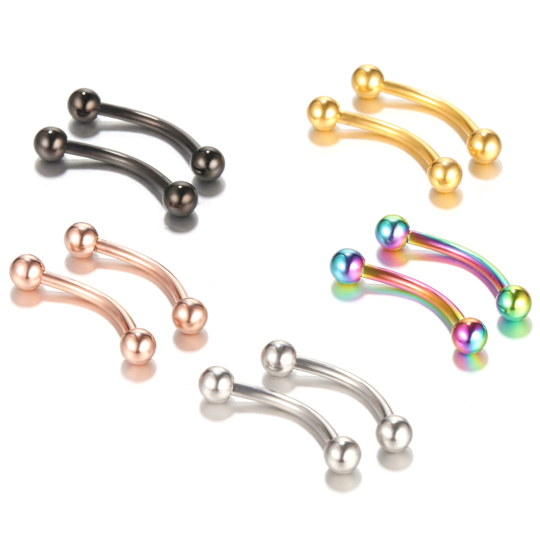 20 pz/set acciaio sopracciglio - Rook Curved Barbell recensione e prezzo
