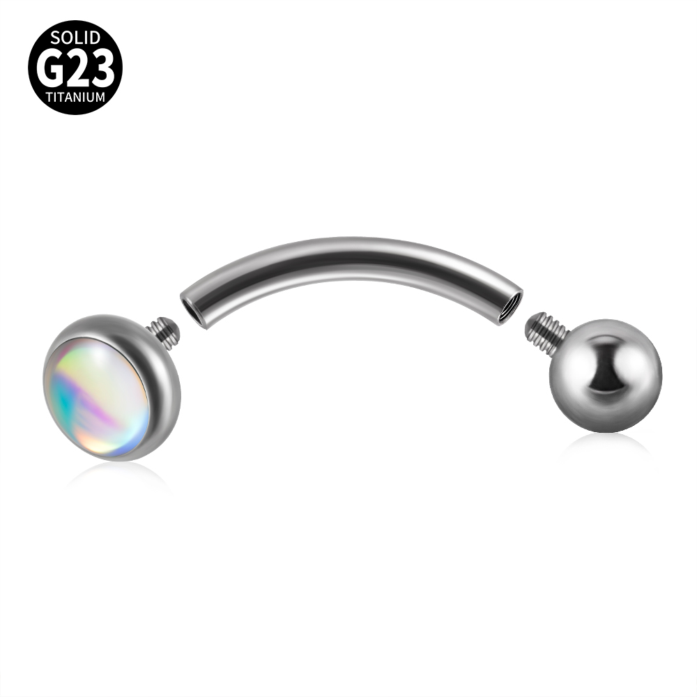 1PC G23 TItanio 16G Flash Gem  - Rook Curved Barbell recensione e prezzo