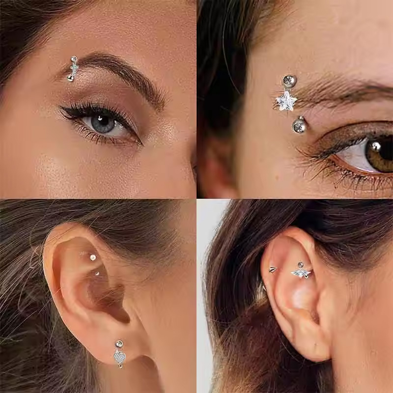 1 pz farfalla ciondola gioiell - Rook Curved Barbell recensione e prezzo