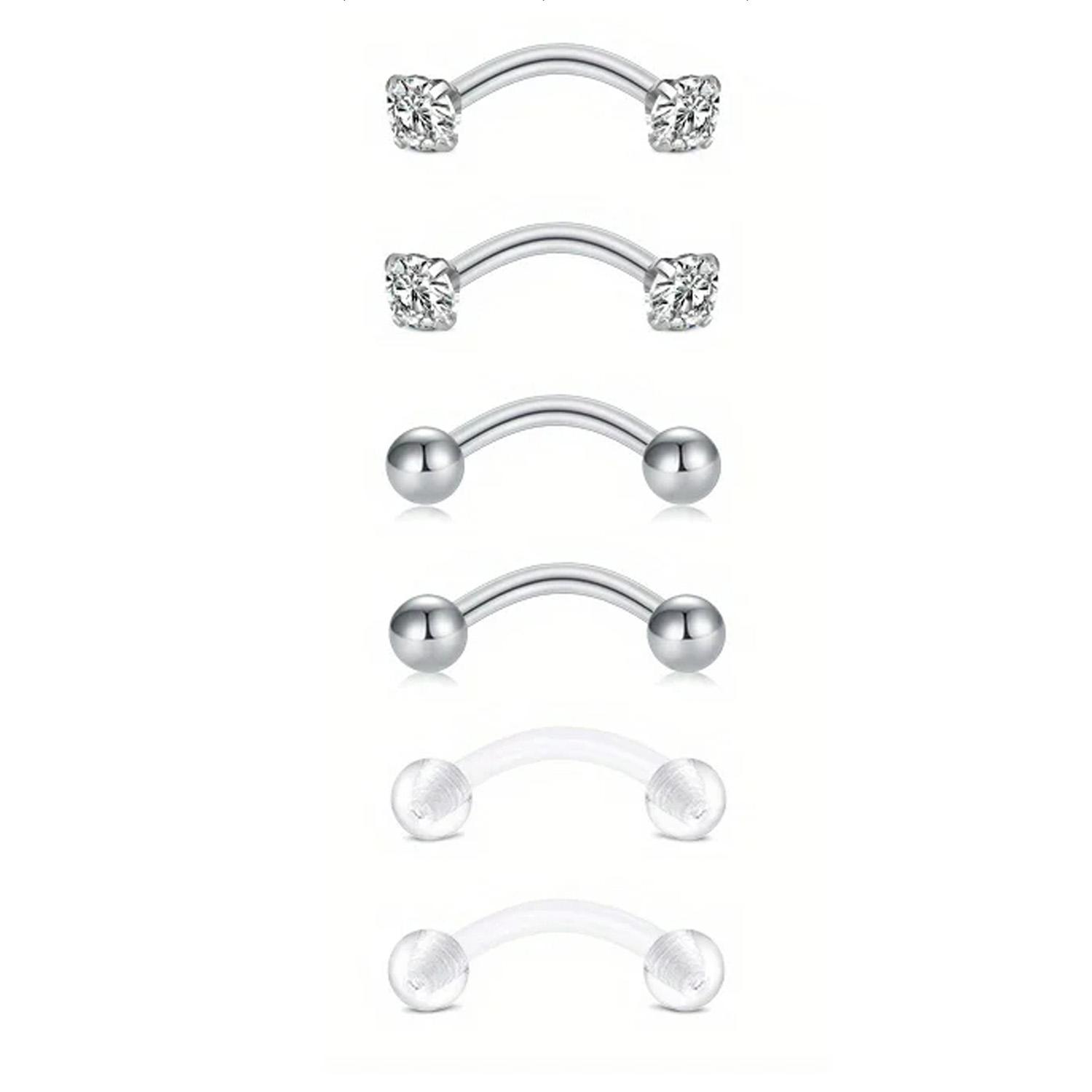 6pcs/Set Elegante carino 16G c - Rook Curved Barbell recensione e prezzo