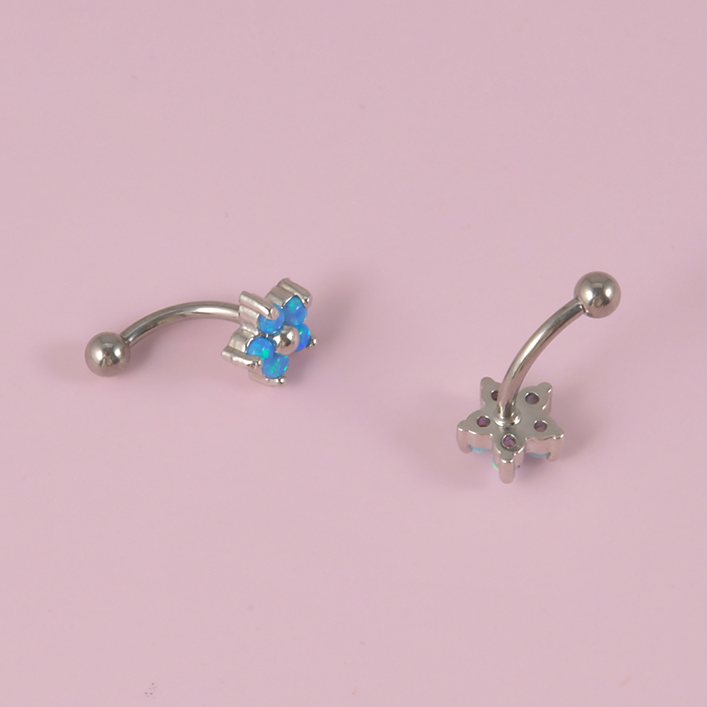 1PC G23 TItanium 16G Crystal F - Rook Curved Barbell recensione e prezzo