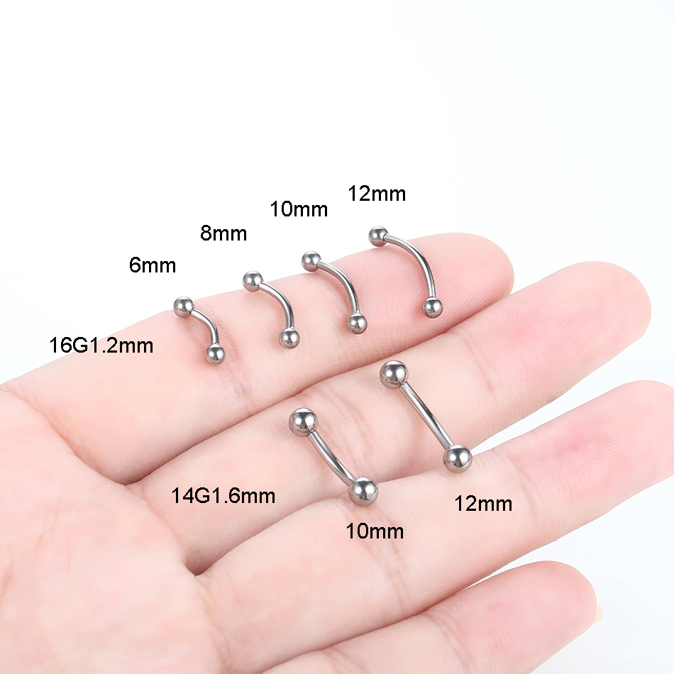 1Pc Titanio Piercing Curvo Bil - Rook Curved Barbell recensione e prezzo