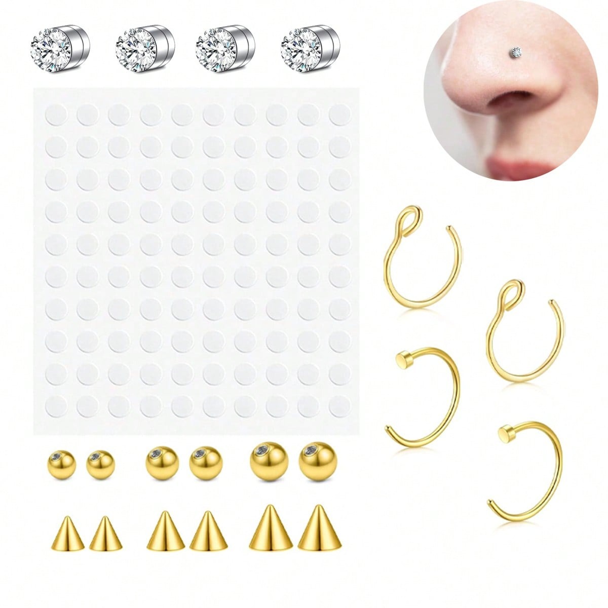 Anelli per naso finti, septum  - Body Jewelry Rings recensione e prezzo