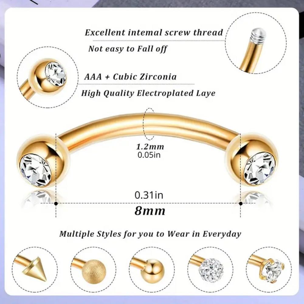 16G in acciaio inossidabile to - Rook Curved Barbell recensione e prezzo