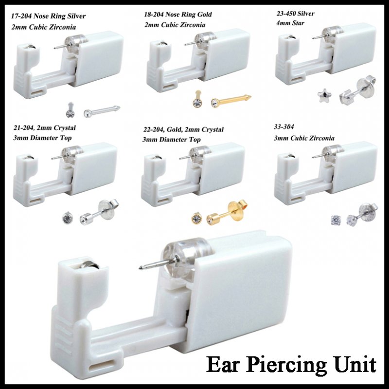 24 pz/scatola No Pain Ear Pier - Body Jewelry Display Case recensione e prezzo