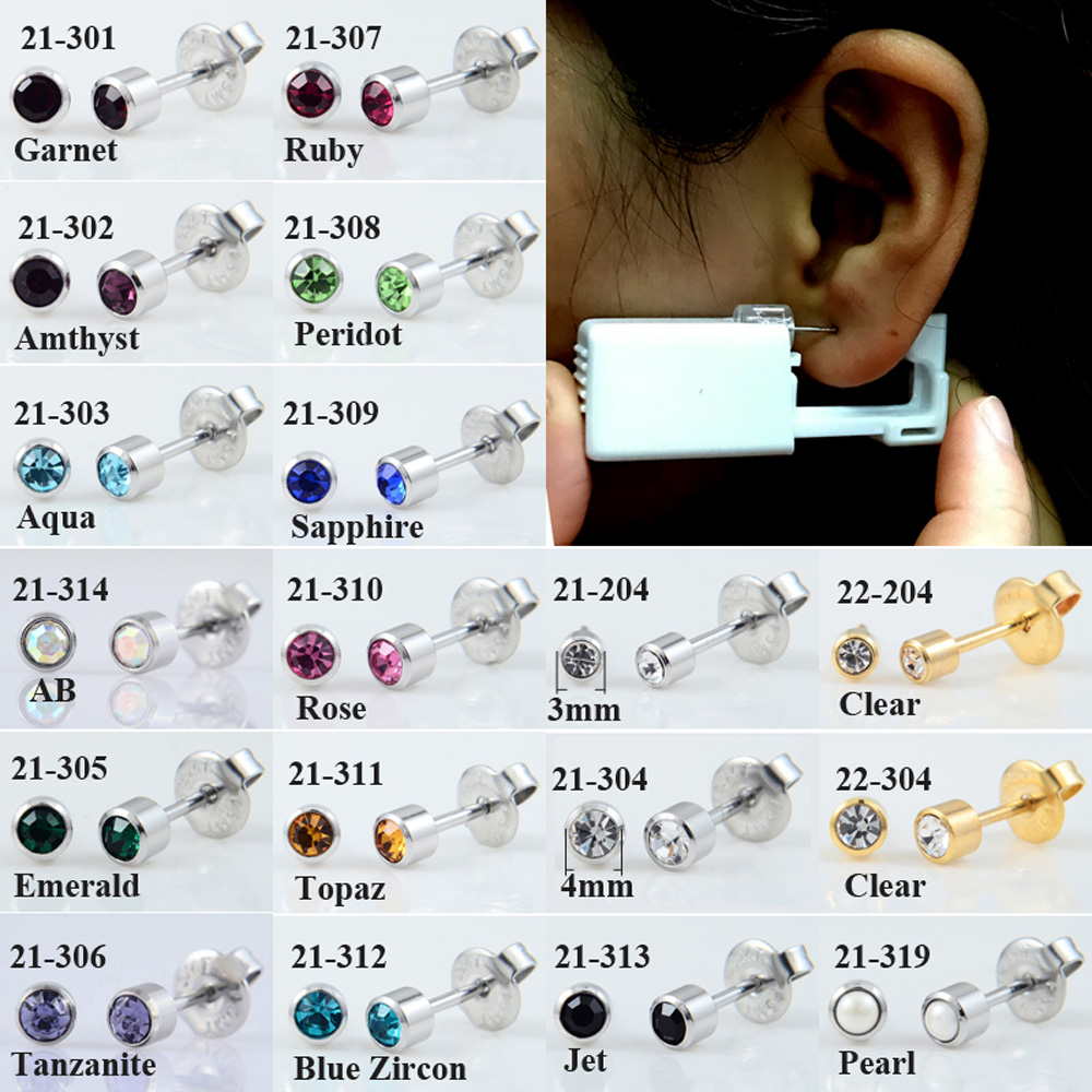 24 pz/scatola No Pain Ear Pier - Body Jewelry Display Case recensione e prezzo